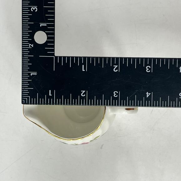 Adderley Bone China Creamer Sugar Bowl Set Pink Rose Floral England 1950s - Picture 13 of 13